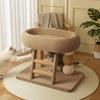 Cat Tree with Bed Comfortable Cat Scratching Post with Bed Furniture Velvety Soft for Indoor Cats, Living Room, Apartment
