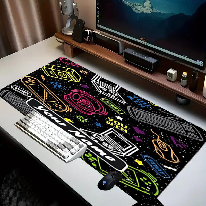 1PC Custom Name Video Game Adventure Mouse pad, keyboard and mouse desk pad, for computer notebook Birthday Gift For Any Room Or Office