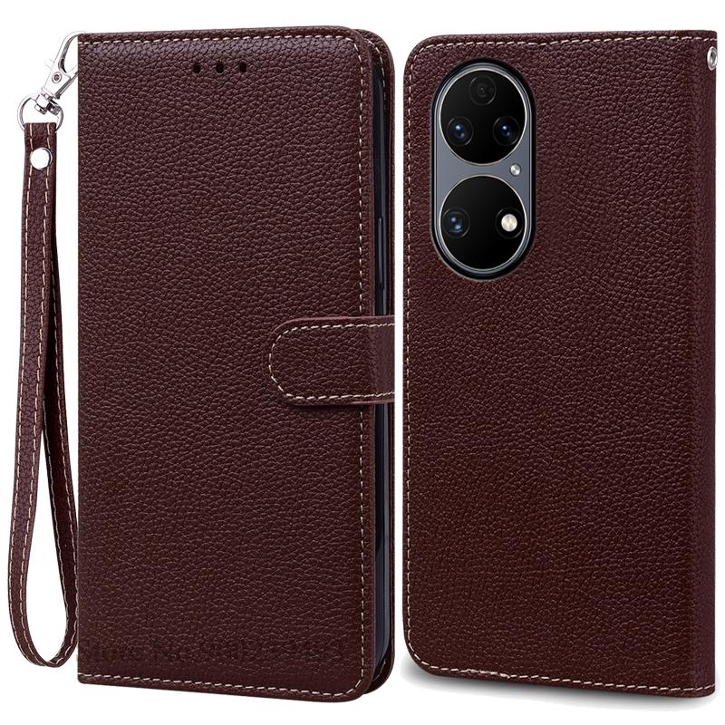 P50 P 50 Pro Case For Huawei P50 Case Leather Wallet Flip Case For Huawei P50 Pro Cover Soft Silicone Coque Fundas Shell
