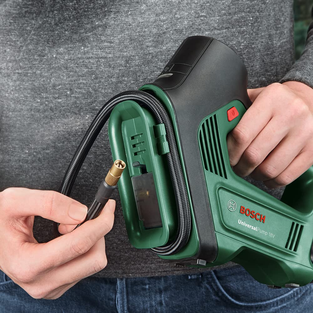 Bosch UPUMP118H Cordless Air Compatible with and British Valves Pump, American, Presta,