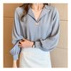 Navava Women Office Open Collar Long Sleeve Blouse Nb2289