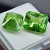 Natural GREEN Peridot 16.50 Ct CERTIFIED Emerald Cut Loose Gemstone BA-6006