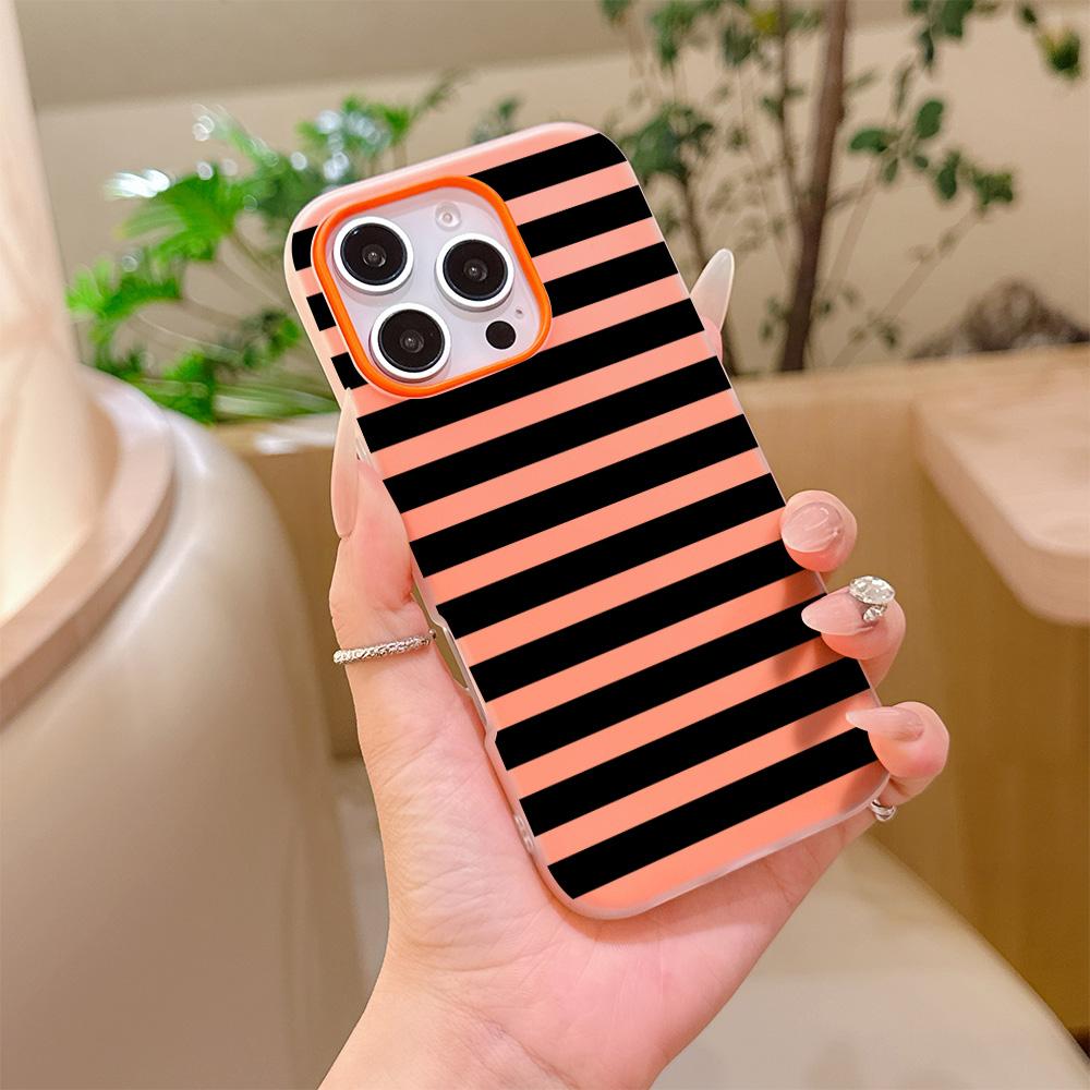 Matte Candy Color 2 in 1 Phone Case for Redmi Note A5 A3 15 14 14C 13 13C 12 12C 11 A1 10 9T 9A 9 Pro 4G 5G Fashion Black Lines