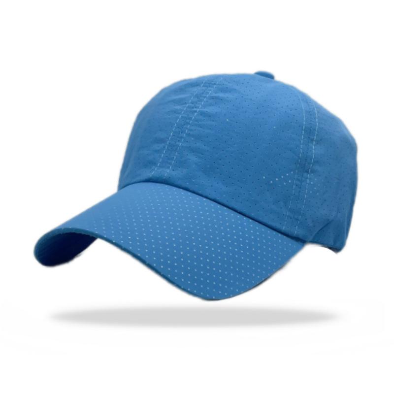 Spring and summer quick-drying simple baseball cap outdoor men s curved brim versatile cap cross-border versatile casual visor M（56-58cm） небесно-голубой