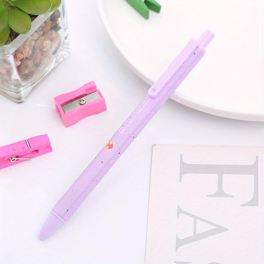 Back to school season 20pcs 0.5mm Cartoon cute Mocha Bear pattern Retractable Neutral Pen, Durable Polka dot pattern Student water Office stationery