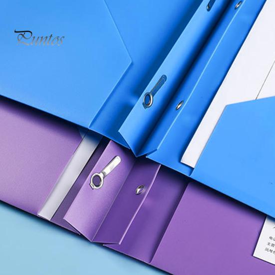 Efficient Organizational Solutions 1/6Pcs File Folder with Prongs Dual Pocket Design Plastic Folders Business Card Holder Letter Size Organizer