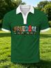 Men'S Outdoor Polo Shirt, Multi-Sizes Available, Fun Letter Print, Energetic Casual Fashion, Comfortable Top for Hiking And Leisure, Versatile Daily
