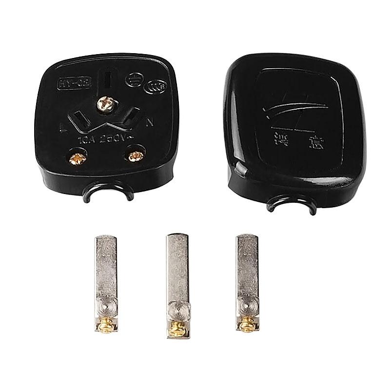 Black Australia Standard 16A/10A 250V AU CN 3Pin Power Plug Detachable Assembly Extension Cord Connection Plug Male 2/5/10/20pcs