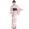 Yukata Heiko Obi Crinkled and Peony and Japanese Chrysanthemum Retro Perfect for Summer Festivals and Fireworks Free GraciaWomen's 2-Piece Set
