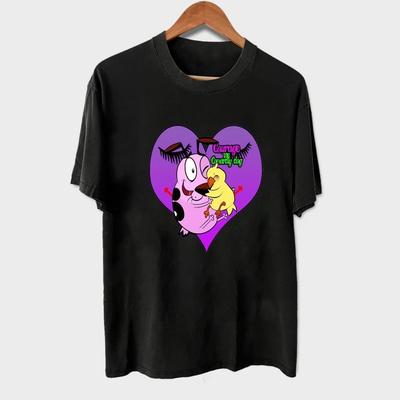 Courage The Cowardly Dog Shirt Gift For Friends Black S-5XL CM308 Unisex T-Shirt