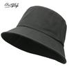 Solid color bucket hat cotton shows small face daily face covering sunscreen basin hat bucket hat can be printed LOGO