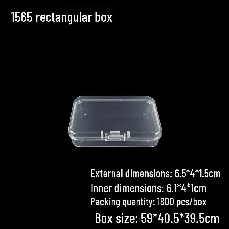 Square Transparent PP Plastic Storage Box for Electronics and Earbuds