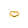 High Quality Stainless Steel Irregular Wave Ring for Women, Waterproof Gold Plated Non-fading Ring, New Simple Geometric Jewelry