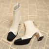Fashion 2025 Spring and Autumn New Fashionable High Heels Pointed Women's Short Boots Look Thin and Tall Designer Fashion Women's Boots