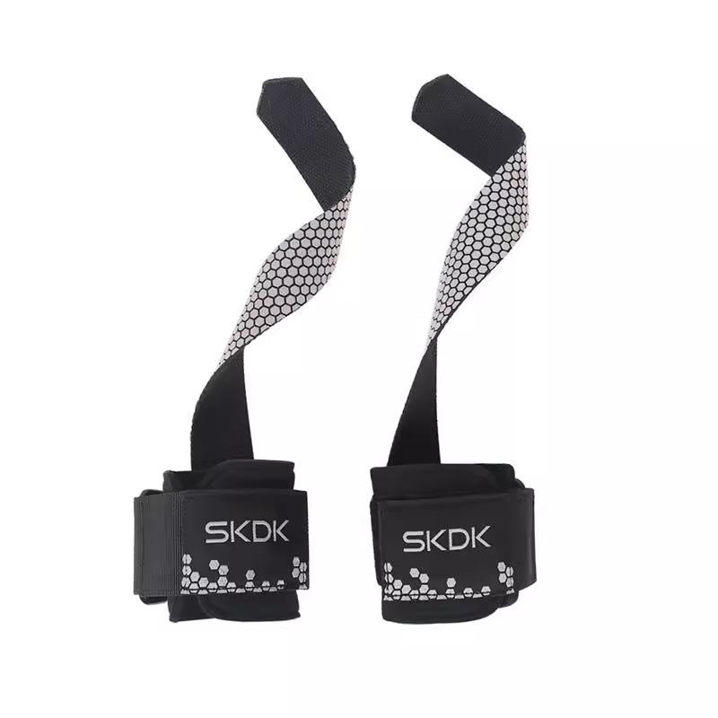 

Фитнес-бинты на запястья: Противоскользящие лямки для становой тяги с силиконовыми защитными накладками для ладоней для тяжелой атлетики и подтягиваний серый/чёрный