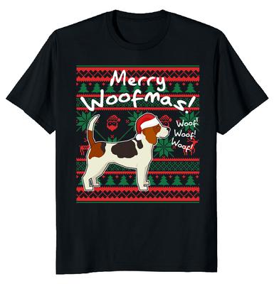 Camiseta Beagle Merry Woofmas Christmas Unissex