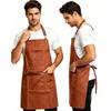 Hanging Neck PU Leather Waterproof Apron for Barbers, Chefs, or Baristas