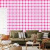Pink Checkered Wallpaper Powder Pink and White for Living Room and Bedroom 50x1000