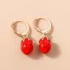 Cute Simulation Fruits Earrings for Women Grape Strawberry Apple Drop Earrings Girls Jewelry Gift