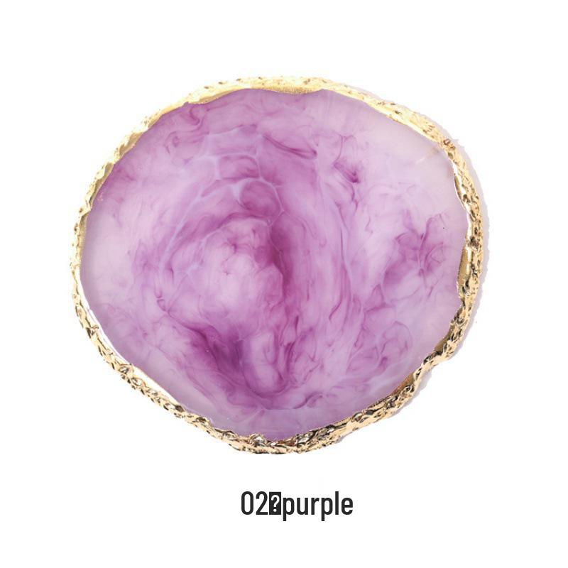 Crystal Agate Gold-Trimmed Nail Art Palette