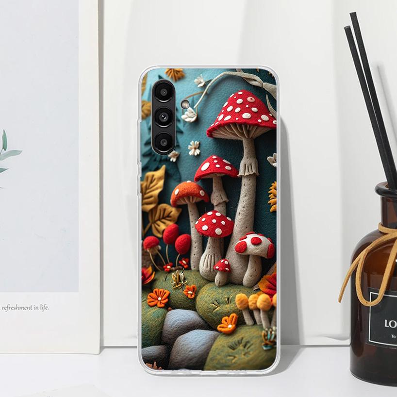 Colorful Mushroom Phone Case For Samsung Galaxy A17 A37 A57 A16 A26 A36 A56 A15 A25 A35 A55 A14 A24 A34 A54 A13 A23 A33 A53 A07