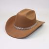 European, American British style jazz hat men's and women's high-end flash rhinestone accessory hat western cowboy hat