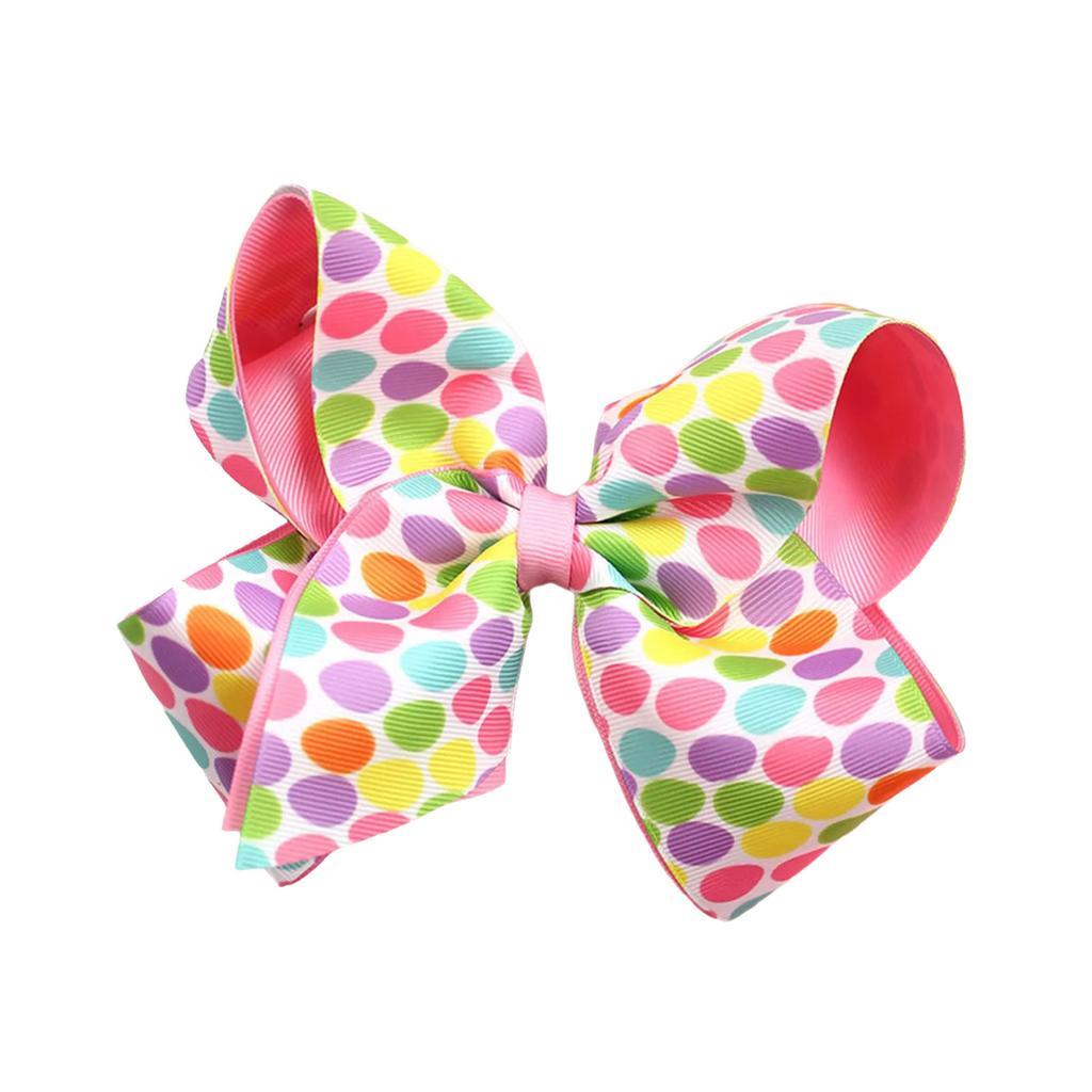 Easter Theme Bowknot Hair Barrette Bunny Egg Print Hair Clip for Kids Adults for Festival Parties and Gatherings
