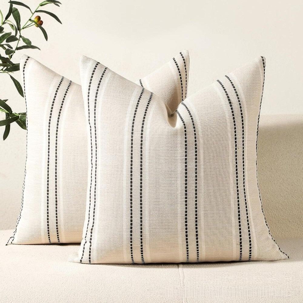 

Bohemian Cushion Covers Linen Textured Pillow Cases New Decorative Pillowcase Home Decor 30x50cm чёрный