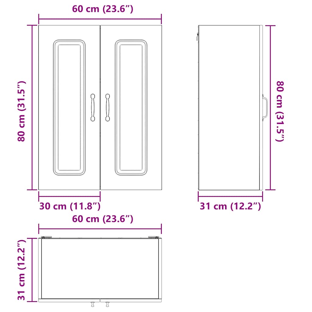 Dishwasher Front Kalmar Sonoma Oak 60 x 31 x 80 cm