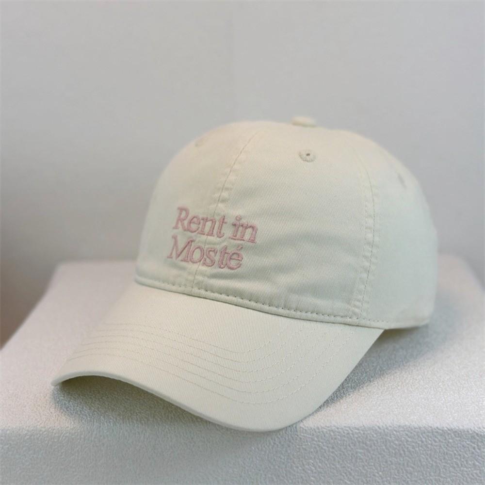 Big Head Friendly Embroidered Baseball Cap Curved Brim Sunshade Topper  Bad Hair Day Fix бежевый