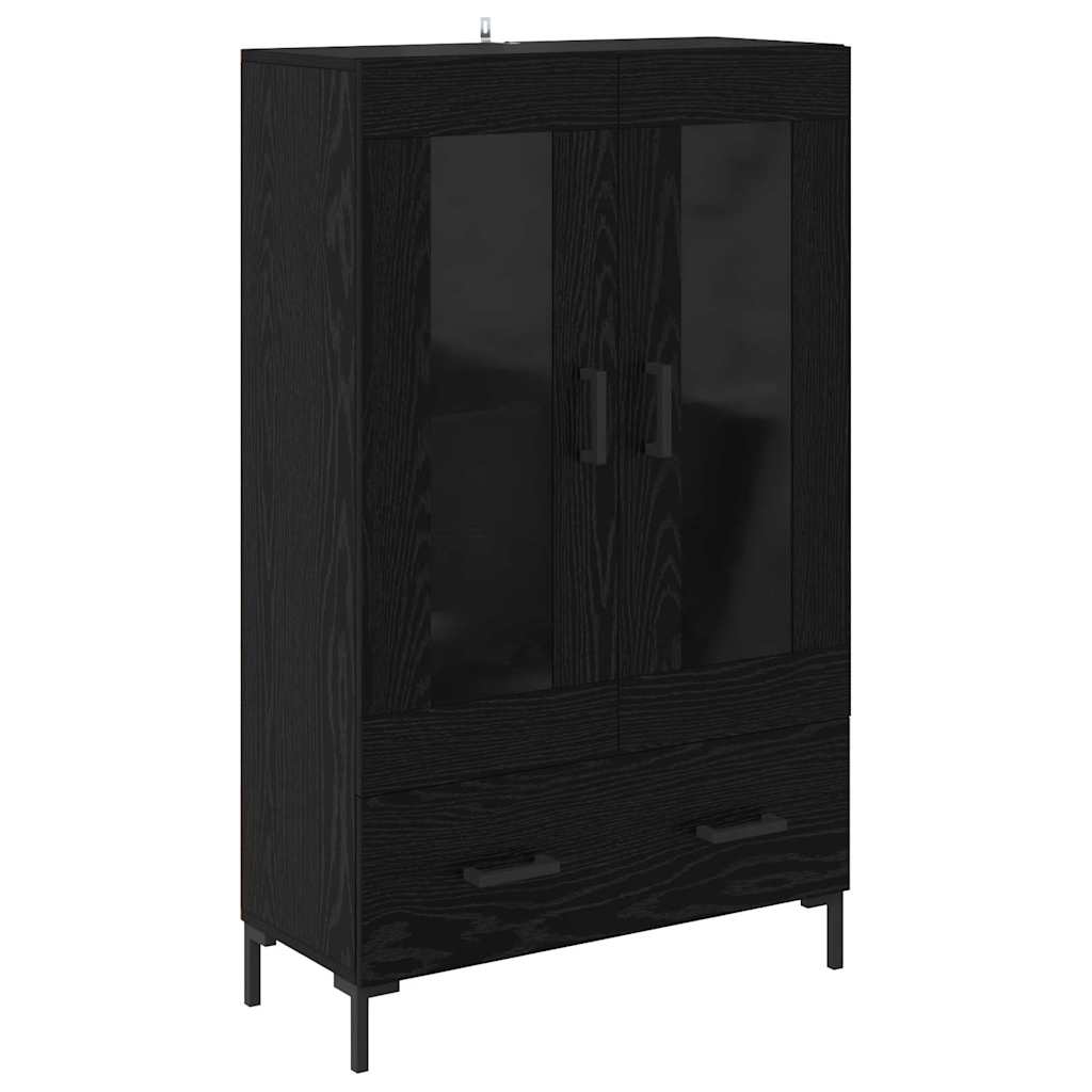 Highboard Black Oak Effect 69.5 x 31 x 115 cm Particle Board