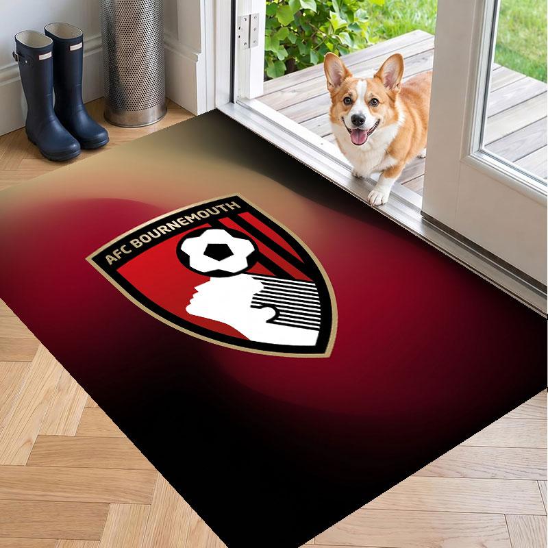 Soft Floor Carpet Bournemouth Football Pattern Area Rug Decorative Mat For Home Room Decoration