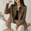 Handsome Light Trench Coat, Shirt-style Jacket, Asymmetrical Waist Short, Women's Clothing Hangzhou Four Seasons Green Spring Summer