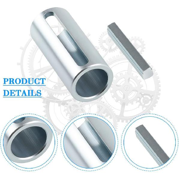 Crank Shaft Sleeve Adapter, 3/4" To 1" Car Gas Engine Pulley Crank Shaft Adapter with Step Key, Pulley Bore Reducer Bushing Sheave & Key Predator,
