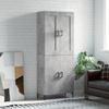 Highboard Concrete Grey 69.5x34x180 cm Engineered Wood
