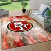 San Francisco 49ers2 Flanellmuster Quadratischer Teppich, Teppichläufer, Teppich für Wohnzimmer Schlafzimmer Sofa Spielzimmer Dekor, Rutschfeste Bodenmatte
