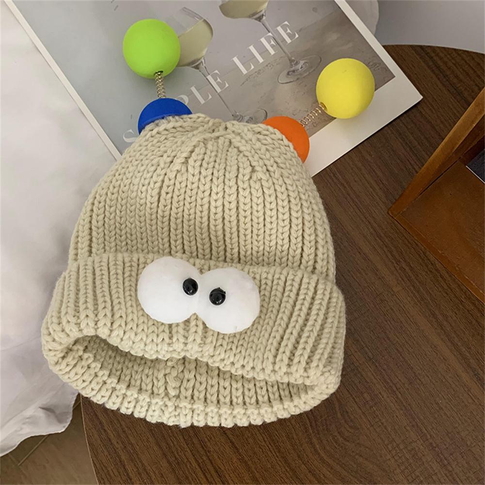 Big Eyes Woolen Hat Winter Warm Funny Short Thread Hip Hop Beanies Hat Women Men Boys Girls Elastic Knitted Skull Cap Headwear