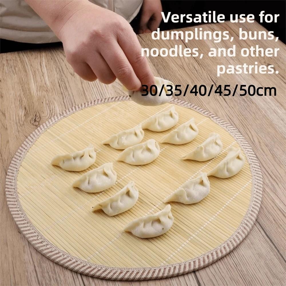 30/40/50cm Bamboo Dumpling Tray Eco-Friendly Dumpling Display Pad Food Storage Plate  Food Storage
