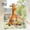 Wiederverwendbare Sonnenfeste Türaufkleber Niedliche Cartoon-Giraffe Statische Fensteraufkleber, Dickes PVC Klebstofffreies Abnehmbares Glasaufkleber, Feiertags-Party-Dekorationen