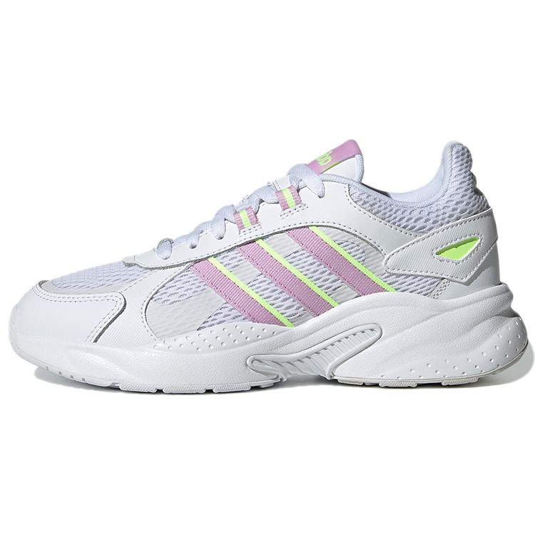 Adidas Neo Crazychaos Shadow Mesh Leather Retro Low-Top Lifestyle Sneakers Women sneakers White Pink Green FZ1289