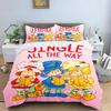 3D Cute Girls Strawberry Shortcake Bedding Set Colorful Cartoon Strawberry Girl Pattern Duvet Cover Pillowcase Home Decor Room