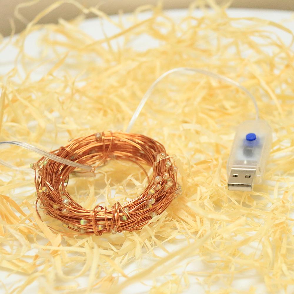 50 LEDs Fairy String Lights 5M Length USB Copper Wire Lamp Christmas Lights 8 Lighting Modes with Remote Control for Christmas Halloween Wedding Part