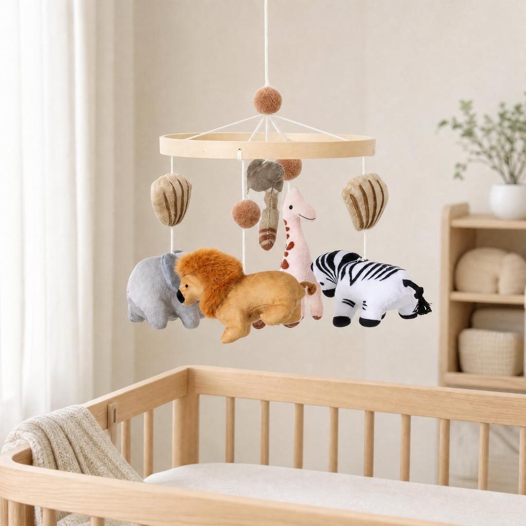 Textile Baby Crib Mobile Nursery Accessory Lightweight for Infants, Newborns