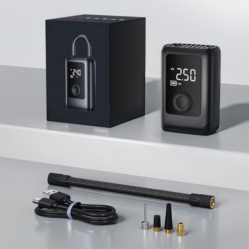 intelligent  Wireless Tire Inflator easy carry  Air Pumps with Digital Pressure Gauges Air Compressor for Auto Motorcycle bikes 