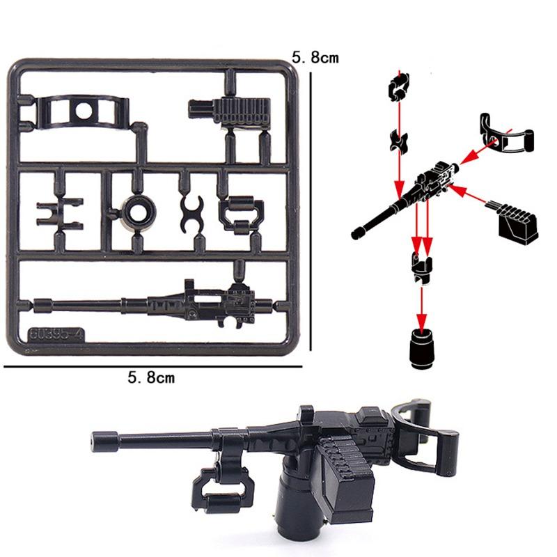 Military Weapon Toy Guns Dagger Machine Guns SWAT WW2 Building Blocks Playthings Ideal For Children Assemble Militarys Army Toy Gifts
