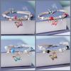Cute Colorful Butterfly Bracelet for Women Girl Fashion Hand-woven Star Bell Beads Flower Pendant Bracelet Sister's Jewelry