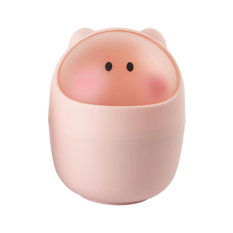 Mini Plastic Flip Top Desk Trash Can Office Home Simple Waste Bin Storage Container for Tissues