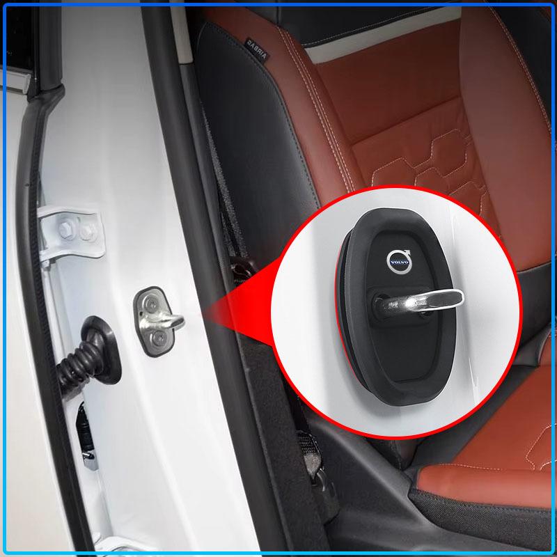 4Pcs Car Door Lock Anti-collision Silicone Cover sticker For Volvo Rdesign XC90 S60 XC60 V70 S80 S40 V50 V40 V60 C30 S70