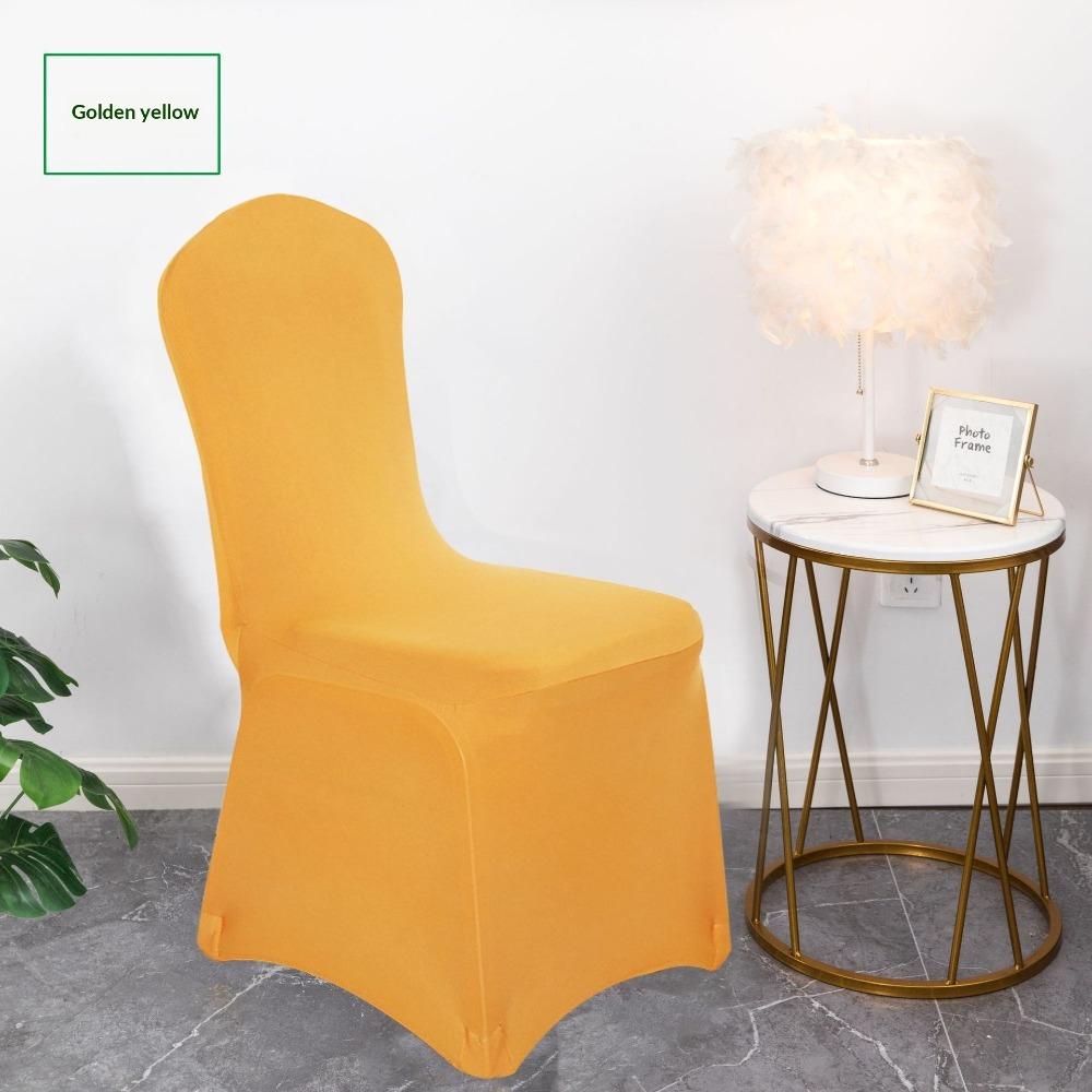 

Elastic Chair Cover Universal Thickened One-piece Chair Cover Wedding Hotel Banquet White Seat Cover Elastic Chair Cover Standard