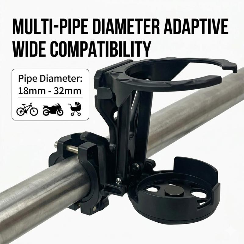 Motorcycle Electric Vehicle Folding Cup Holder With Sturdy Build And Anti Slip Design Perfect For Daily Riding Road Trips